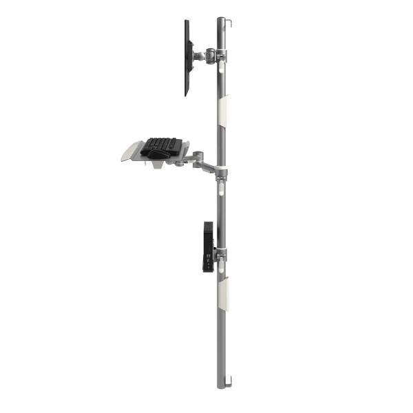 Dataflex Viewmate postazione di lavoro - parete 732 (Dataflex Viewmate workstation - wall 732 - silver [5Years warranty])