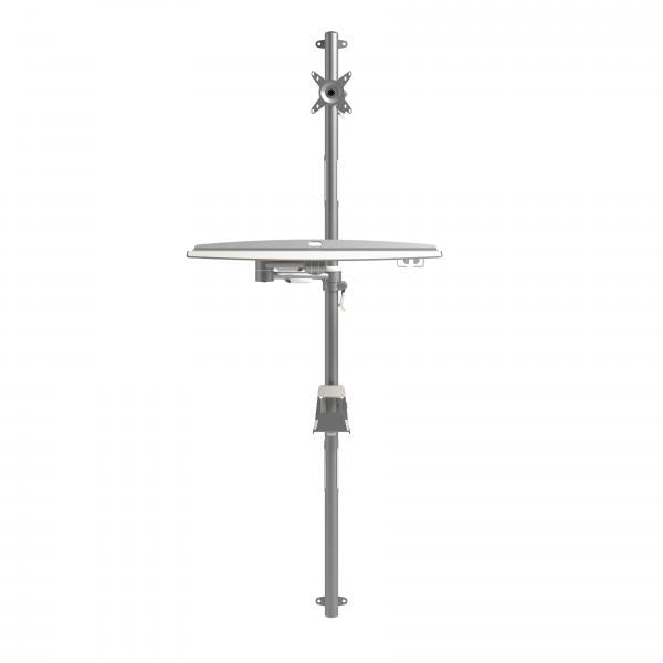 Dataflex Viewmate postazione di lavoro - parete 732 (Dataflex Viewmate workstation - wall 732 - silver [5Years warranty])