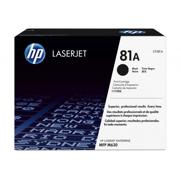 TRI Industries CF281A cartuccia toner 1 pz Compatibile Nero (HP 81A - Nero - originale - LaserJet - cartuccia toner [CF281A] - per LaserJet Enterprise M632, MFP M630, LaserJet Enterprise Flow MFP M630, Officejet Pro 8730)hp0887758147894CF281A