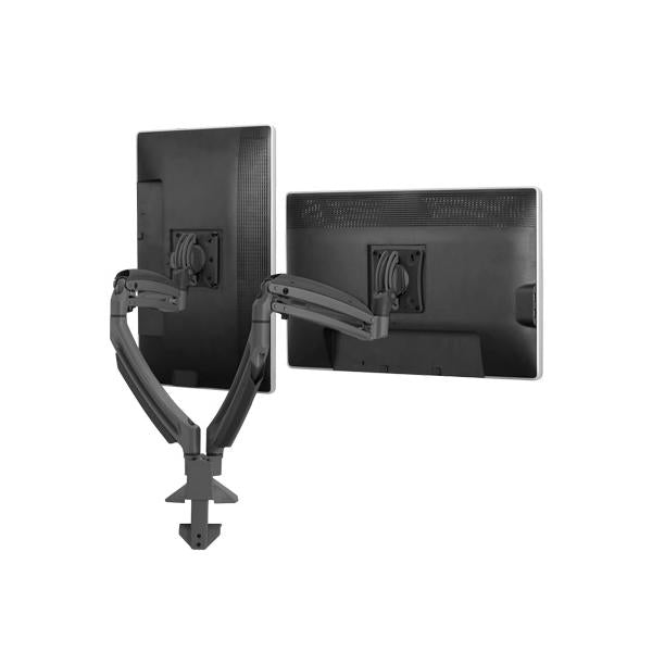 SUPPORTO DA TAVOLO 3 SNODI PER DOPPIO MONITOR VESA 100X100