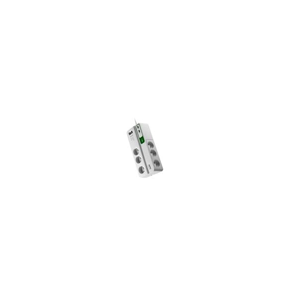 APC PM6U-FR protezione da sovraccarico Bianco 6 presa[e] AC 230 V 2 m (APC SurgeArrest Essential - Protezione picchi - 230 V c.a. V - 2300 Watt - connettori di uscita 6 - 2 m cavo - Belgio, Francia - bianco)Apc0731304314028PM6U-FR