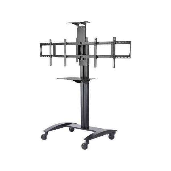 Peerless SR555M carrello e supporto multimediale Nero Pannello piatto Carrello multimediale (SR555M - SmartMount Flat Panel Video Conferencing TV Trolley for two 40 to 65 Displays)