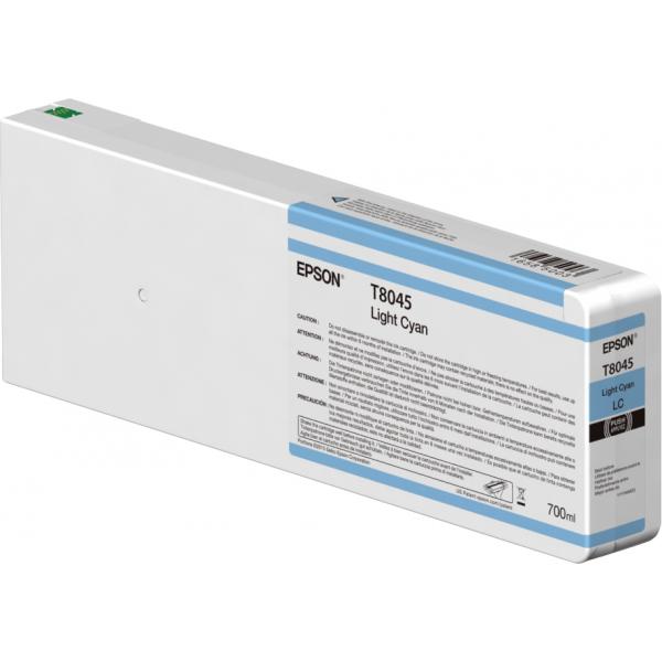 Epson Singlepack Light Cyan T804500 UltraChrome HDX/HD 700ml (Epson T8045 - 700 ml - cyan chiaro - originale - cartuccia d'inchiostro - per SureColor SC-P6000, SC-P7000, SC-P7000V, SC-P8000, SC-P9000, SC-P9000V)