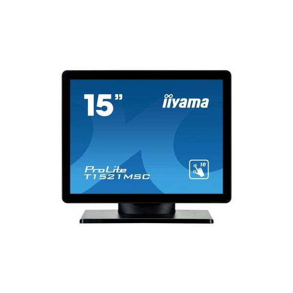 Iiyama ProLite T1521MSC-B1 Monitor PC 38,1 cm [15] 1024 x 768 Pixel LED Touch screen Da tavolo Nero (15 ProLite T1521MSC-B1 Monitor - 15 Touch Monitor 10 Point Touch VGA and USB 370 cd/m2 VESA Wall Mount 75 x 75mm)Iiyama4948570114412T1521MSC-B1