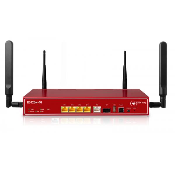 Bintec-elmeg RS123w-4G router wireless Gigabit Ethernet Dual-band [2.4 GHz/5 GHz] Rosso (BINTEC RS123W-4G - IP ACCESS ROUTER)
