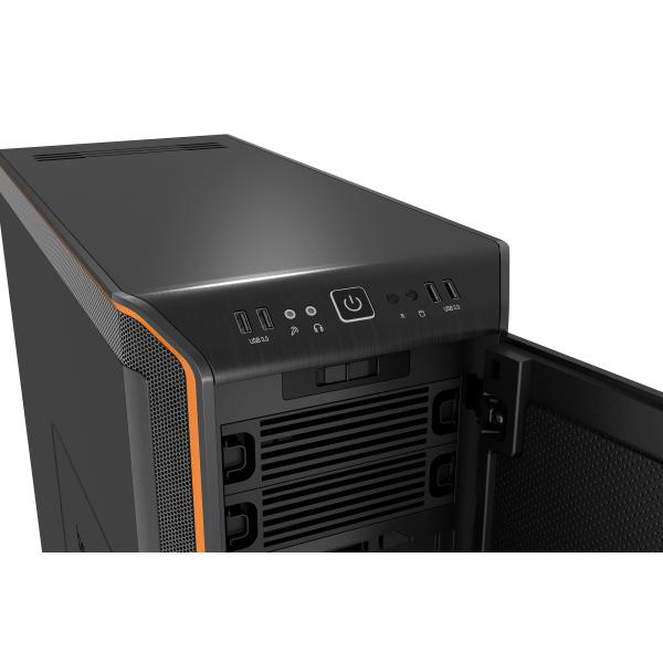 be quiet! Dark Base 900 Midi Tower Nero, Arancione (Be Quiet! Dark Base 900 Gaming Case E-ATX Tool-less 3 x Silent Wings 3 Fans Modular Construction Orange Trim)