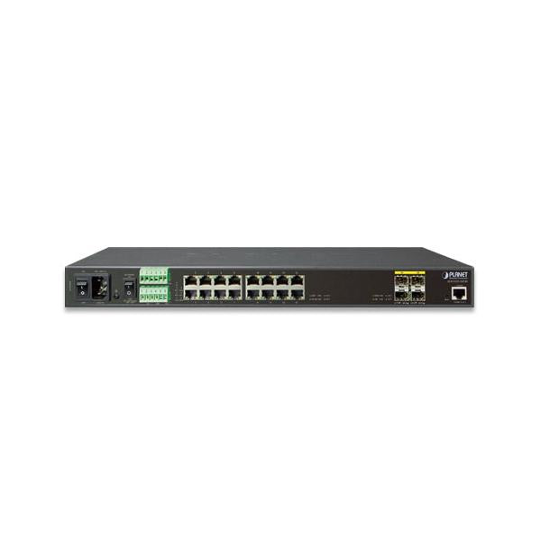 PLANET IGS-5225-16T4S switch di rete Gestito L2+ Gigabit Ethernet [10/100/1000] 1U Blu (IP30 19 Rack Mountable Ind - L2+/L4 Managed Ethernet Switch - 16x1000T + 4x100/1000X SFP [-40 to 75 C, AC + 2 DC, DIDO, ERPS Ring, 1588] - Warranty: 60M)