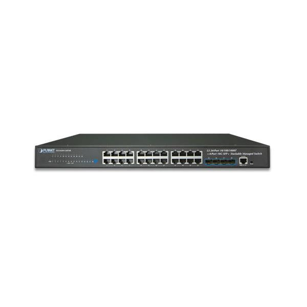 Planet SGS-6341-24T4X switch di rete Gestito L3 Gigabit Ethernet [10/100/1000] Nero 1U (Layer 3 24-Port 10/100/1000T - + 4-Port 10G SFP+ Stackable - Managed Gigabit Switch - Warranty: 36M)