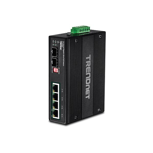 6-PORT HARDENED INDUSTRIAL GIGABIT ULTRA POE+ SWITCH