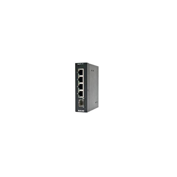 Black Box INDRy II S Non gestito Gigabit Ethernet [10/100/1000] Nero (4P 10/100/1000 RJ45; 1P 100/1000 SFP IND UNMGD SWITCH [1Year warranty])