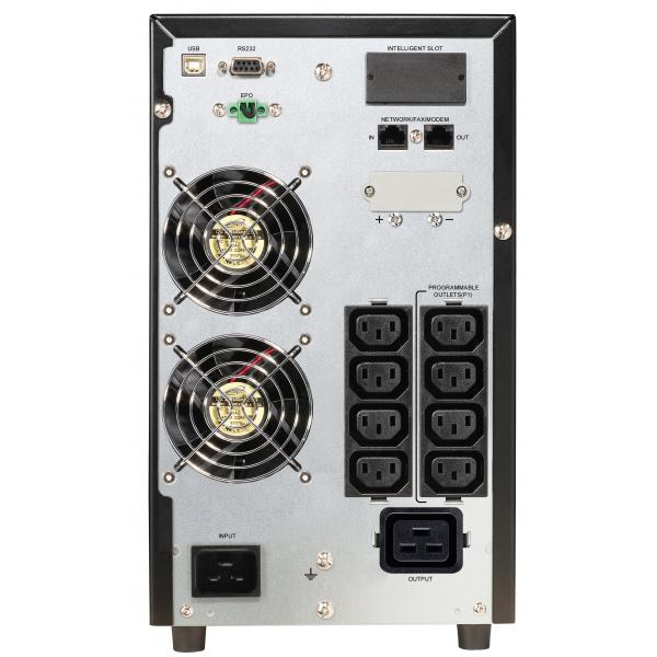 PowerWalker VFI 3000 CG PF1 Doppia conversione [online] 3 kVA 3000 W 9 presa[e] AC (VFI 3000 CG PF1 - VFI 3000 CG PF1, - Double-conversion [Online], 3 kVA, 3000 W, 110 V, 300 V, 40/70 Hz - Warranty: 24M)
