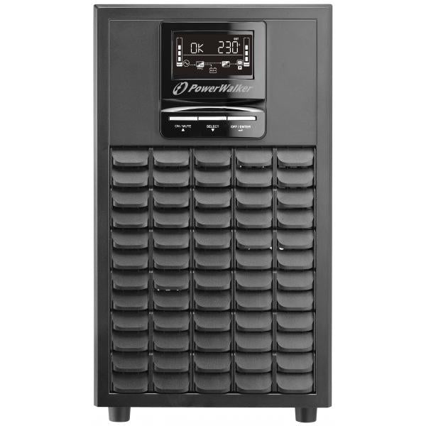 PowerWalker VFI 3000 CG PF1 Doppia conversione [online] 3 kVA 3000 W 9 presa[e] AC (VFI 3000 CG PF1 - VFI 3000 CG PF1, - Double-conversion [Online], 3 kVA, 3000 W, 110 V, 300 V, 40/70 Hz - Warranty: 24M)