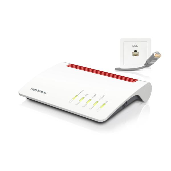 FRITZ!Box 7590 router wireless Gigabit Ethernet Dual-band [2.4 GHz/5 GHz] Bianco (FRITZ BOX 7590 INTERNATIONAL - INTERNATIONAL IN)