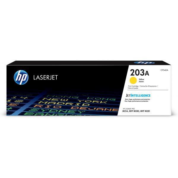 HP Cartuccia toner giallo originale LaserJet 203A (HP 203A - Giallo - originale - LaserJet - cartuccia toner [CF542A] - per Color LaserJet Pro M254dw, M254nw, MFP M280nw, MFP M281cdw, MFP M281fdn, MFP M281fdw)hp0190781107101CF542A