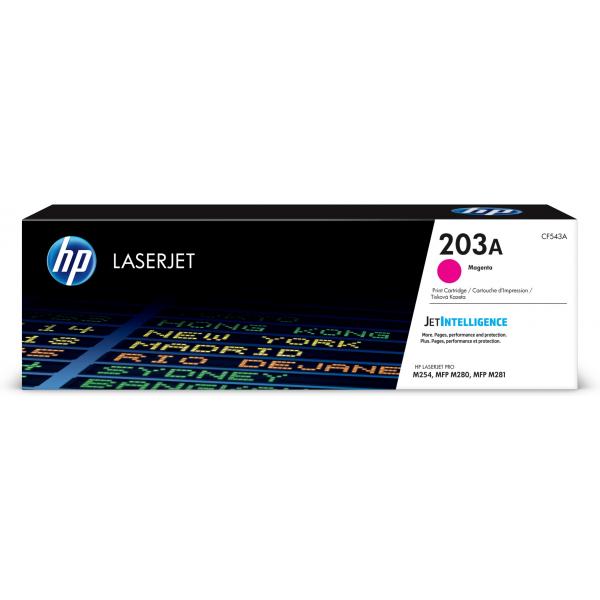 HP Cartuccia toner magenta originale LaserJet 203A (HP 203A - Magenta - originale - LaserJet - cartuccia toner [CF543A] - per Color LaserJet Pro M254dw, M254nw, MFP M280nw, MFP M281cdw, MFP M281fdn, MFP M281fdw)hp0190781107118CF543A