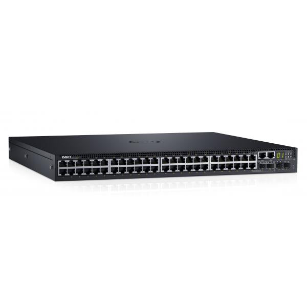 DELL S3148P Gestito L2/L3 Gigabit Ethernet [10/100/1000] Supporto Power over Ethernet [PoE] 1U Nero (Dell Networking S3148P - Switch - L3 - Managed - 48 x 10/100/1000 [PoE+] + 2 x 10 Gigabit SFP+ + 2 x combo Gigabit SFP - front to back airflow - rack...