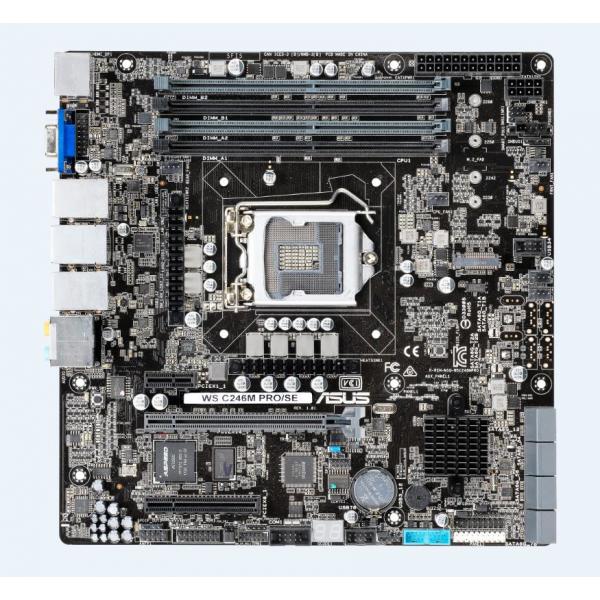 ASUS WS C246M PRO/SE Intel C246 LGA 1151 [Socket H4] (ASUS MOTHERBOARD WS C246M PRO/SE,MICRO ATX LGA1151 C246)