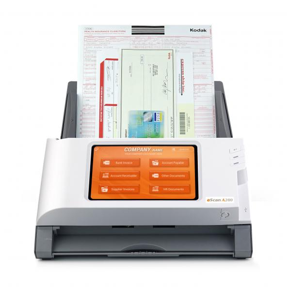 Plustek eScan A280 Enterprise Scanner ADF 600 x 600 DPI A4 Nero, Bianco (ESCAN A280 ENTERPRISE - A4 DUPLEX ADF NETWORK SCANNER)