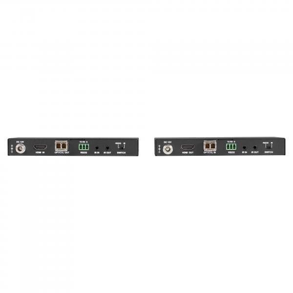 Black Box AVX-HDMI2-FO-HDB moltiplicatore AV Trasmettitore e ricevitore AV Nero (HDBaseT HDMI 2.0 OVER FIBER EXTENDER KIT 4K 60HZ AUDIO IR [1Year warranty])