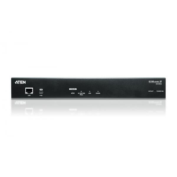 ATEN KN1000A switch per keyboard-video-mouse [kvm] Nero (1 port KVM IP. USB, VGA - with Virtual media, Remote - power on/off/reset and schedule management - Warranty: 36M)