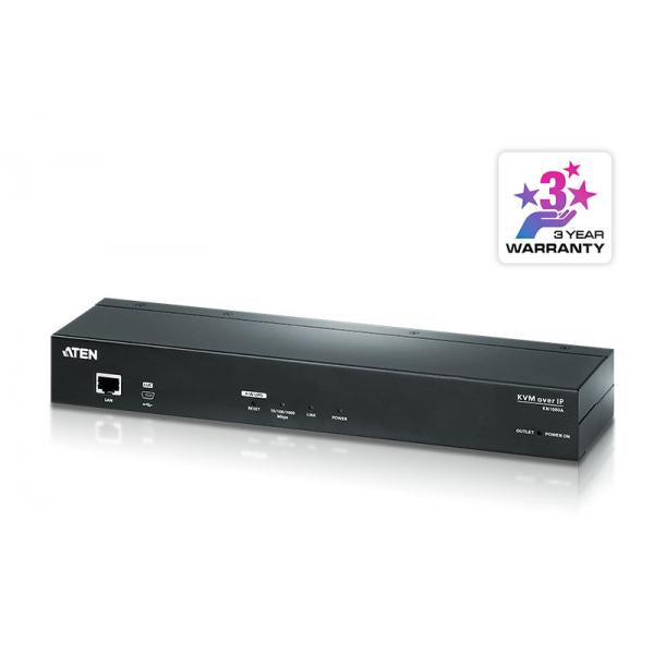 ATEN KN1000A switch per keyboard-video-mouse [kvm] Nero (1 port KVM IP. USB, VGA - with Virtual media, Remote - power on/off/reset and schedule management - Warranty: 36M)