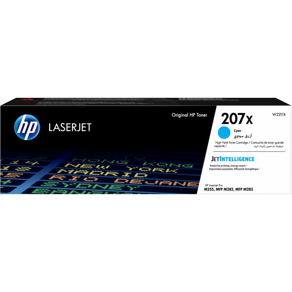 HP Cartuccia toner ciano originale LaserJet 207X ad alta capacit? (HP 207X - Alta resa - ciano - originale - LaserJet - cartuccia toner [W2211X] - per Color LaserJet Pro M255dw, M255nw, MFP M282nw, MFP M283fdn, MFP M283fdw)hp0193905265183W2211X