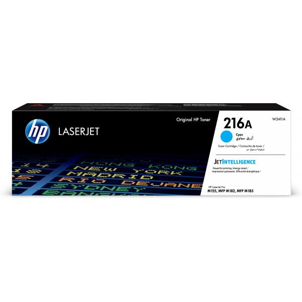 HP Cartuccia toner ciano originale LaserJet 216A (HP 216A - Ciano - originale - LaserJet - cartuccia toner [W2411A] - per Color LaserJet Pro M155a, MFP M182n, MFP M182nw, MFP M183fw)hp0193905265268W2411A