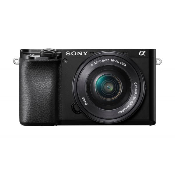 Sony  Alpha 6100 Fotocamera Digitale Mirrorless con Obiettivo Intercambiabile SELP 16-50mm, Sensore APS-C, Real Time Eye AF e Real Time Tracking e Autofocus, Nero (Sony Alpha 6100 APS-C Mirrorless Camera with Sony 16-50 mm f/3.5-5.6 Power Zoom Lens [...