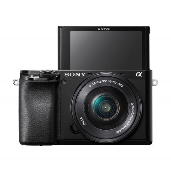 Sony  Alpha 6100 Fotocamera Digitale Mirrorless con Obiettivo Intercambiabile SELP 16-50mm, Sensore APS-C, Real Time Eye AF e Real Time Tracking e Autofocus, Nero (Sony Alpha 6100 APS-C Mirrorless Camera with Sony 16-50 mm f/3.5-5.6 Power Zoom Lens [...