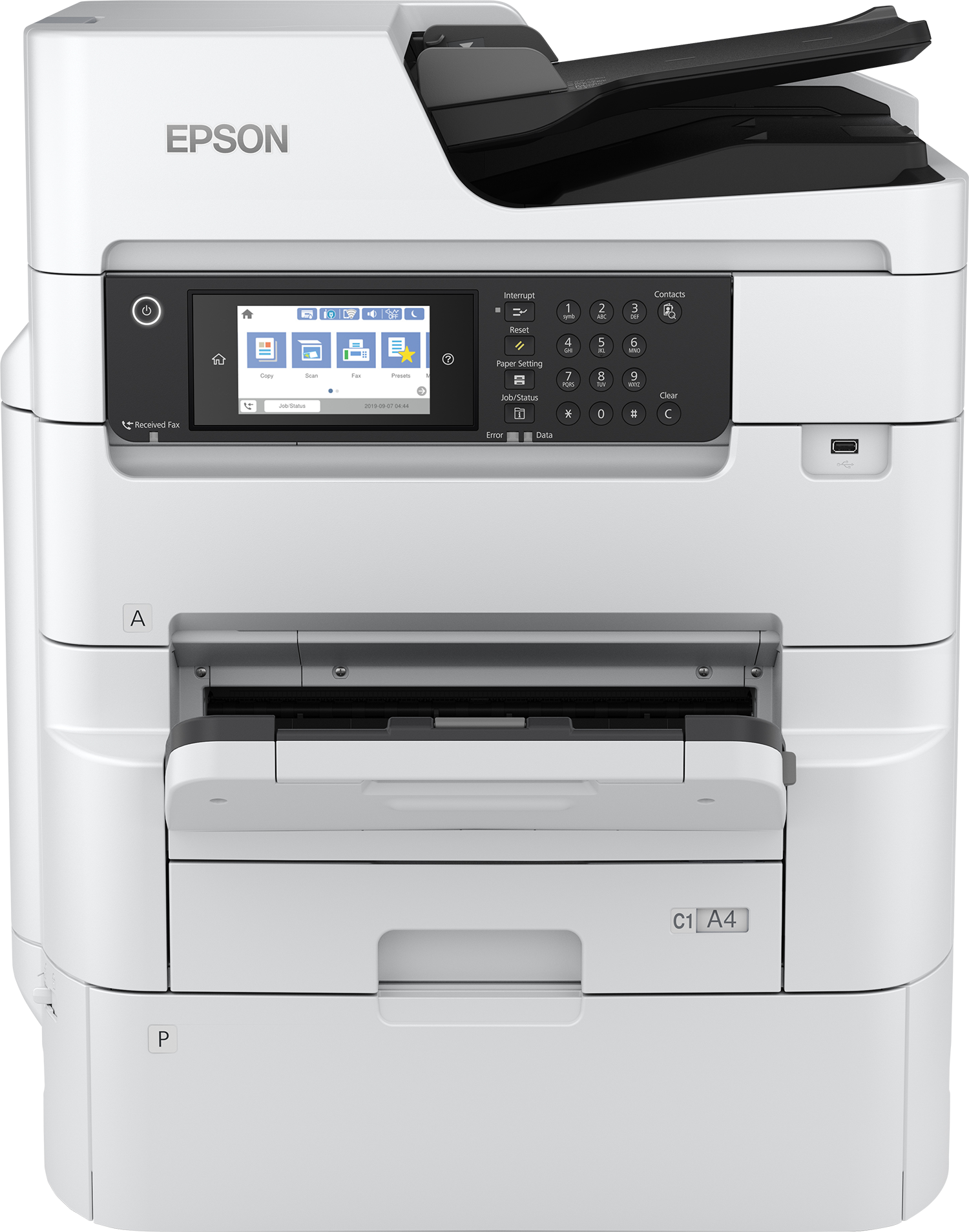 Epson WorkForce Pro WF-C879RD3TWFC (Epson WorkForce Pro - Stampante multifunzione - colore - ink-jet - A3 [297 x 420 mm] [originale] - A3 [supporti] - fino a 22 ppm [copia] - fino a 13 ppm [stampa] - 1900 fogli - 33.6 Kbps - Gigabit LAN, Wi-Fi[n], US...