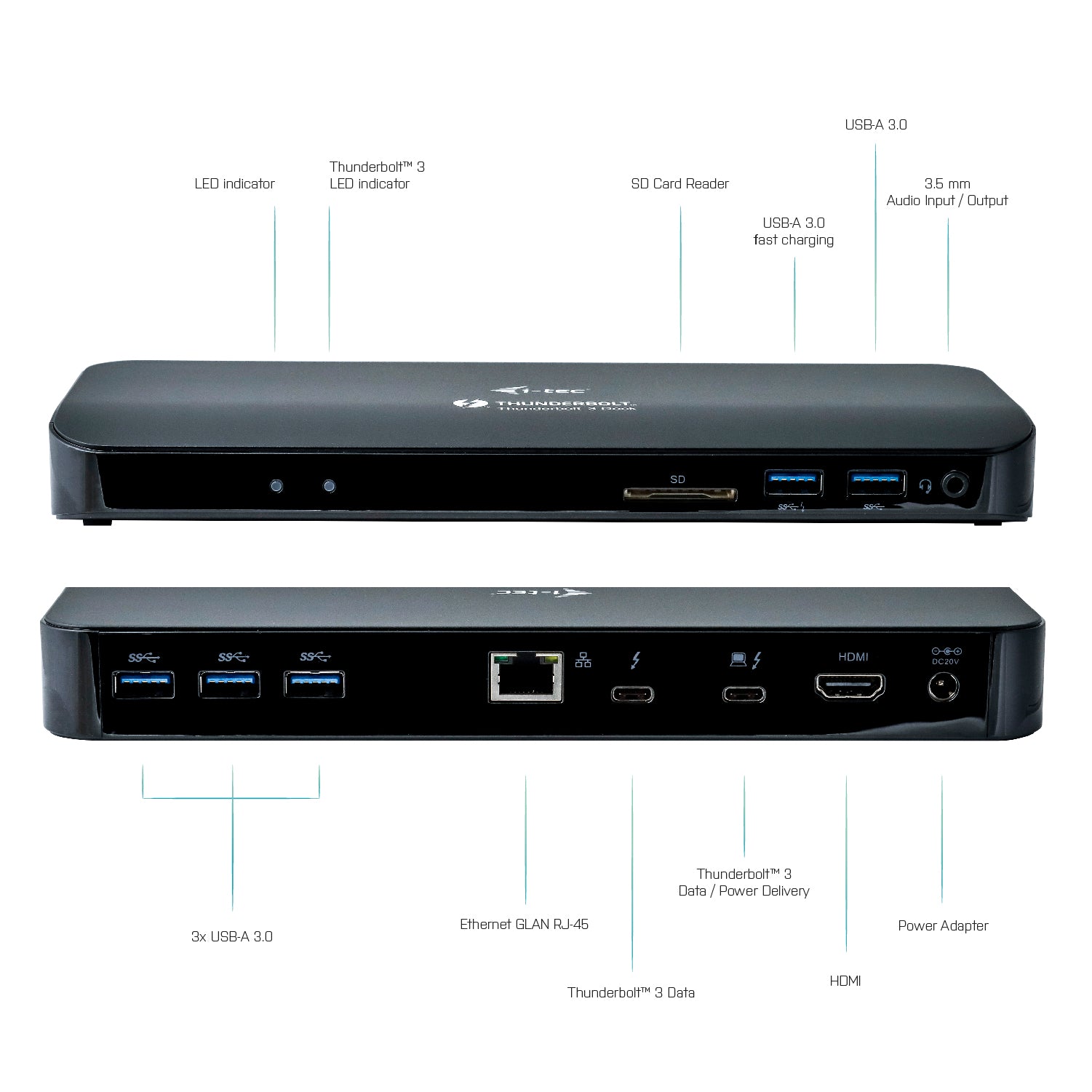I-TEC TB3 PLUS DOCK + 2 CABLES TB3+ DOCK + 2 CABLES: 150CM70CM