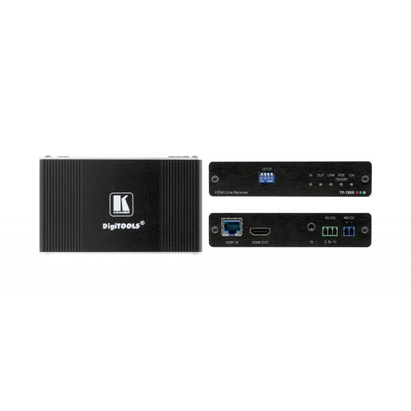 Kramer Electronics TP-789R moltiplicatore AV Ricevitore AV (TP-789R - 4K60 4:2:0 HDMI Bidirectional PoE Receiver with RS232 & IR over LongReach HDBaseT)