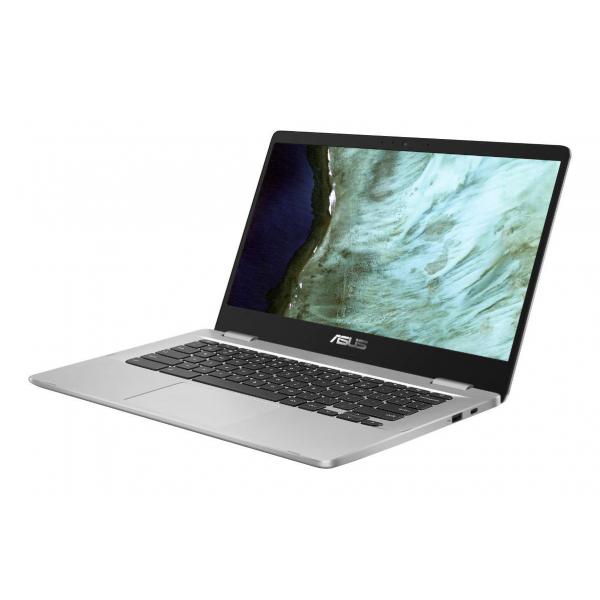 ASUS Chromebook C423NA-BV0158 laptop 35,6 cm [14] HD Intel Celeron N3350 4 GB LPDDR4-SDRAM 32 GB eMMC Wi-Fi 5 [802.11ac] ChromeOS Argento (ASUS Chromebook 14''LED Celeron N3350 1.10GHz 4GB 64GB eMMC Wlan Bluetooth Webcam Chrome OS) - Versione UK