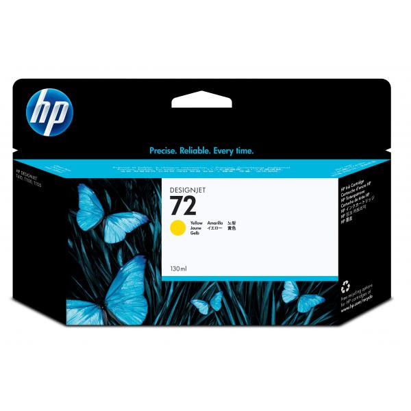 HP Cartuccia inchiostro giallo 72, 130 ml (Cartuccia ink HP 72 giallo, da 130 ml con inchiostro HP Vivera)hp0808736779821C9373A