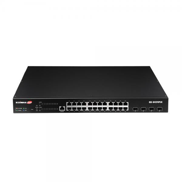 SURVEILLANCE 24-PORT GIGABIT POE+ WEB SMART SWITCH WITH 4-POR