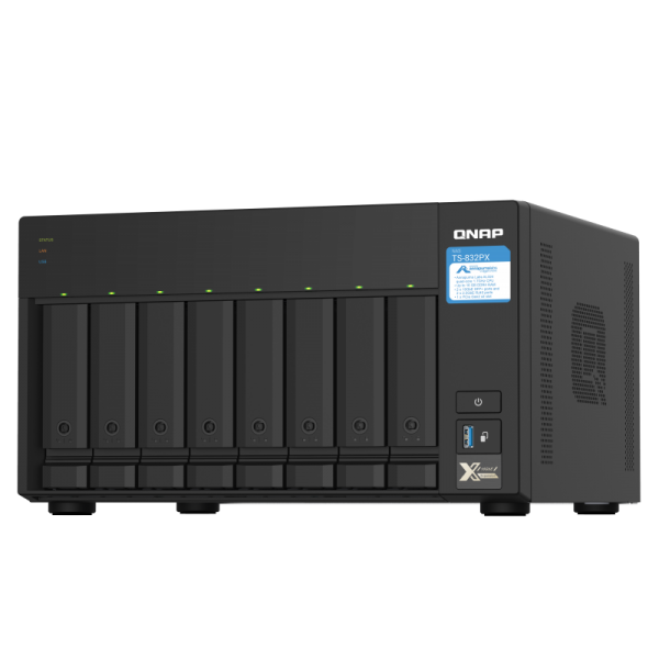 TS-832PX-4G 8 BAY 1.7GHZ QC 8GB DDR4 2X 10GBESFP+ LAN+2X 2.5GBE