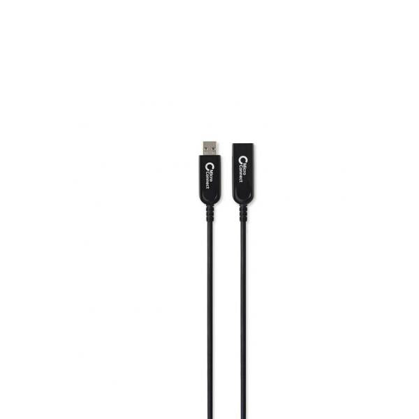 Microconnect USB3.0AAF10AOP-BACKWARDS cavo USB 10 m USB 3.2 Gen 1 [3.1 Gen 1] USB A Nero (Premium Optic USB 3.0 A-A M-F - 10m, Active Optical Hybrid - Cable, 5Gbps, backward compatible with USB2.0/1.1, NOT compatible with MAC - Warranty: 36M)