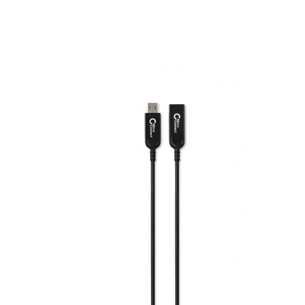 Microconnect USB3.0AAF30AOP-BACKWARDS cavo USB 30 m USB 3.2 Gen 1 [3.1 Gen 1] USB A Nero (Premium Optic USB 3.0 A-A M-F - 30m, Active Optical Hybrid - Cable, 5Gbps, backward compatible with USB2.0/1.1, NOT compatible with MAC - Warranty: 36M)