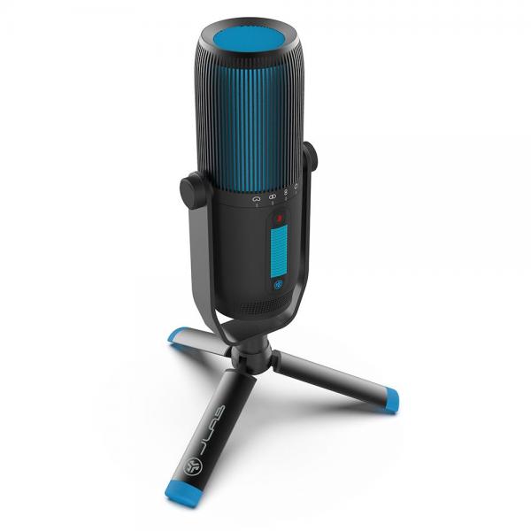 JLab Talk Pro Nero Microfono per PC (Talk Pro, Black - 10 foot braided 90* degree - gold plated USB to USB-C cable, tripod stand - Warranty: 24M)