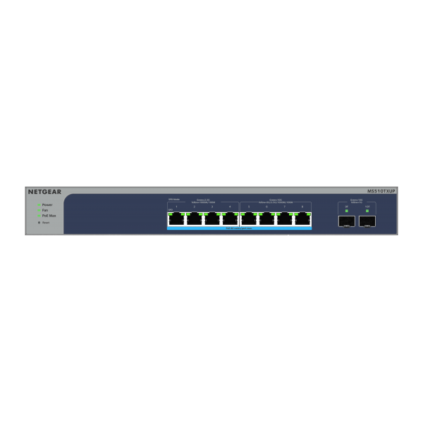 MS510TXUP 8-PORT POE++ + 2XSFP+ ULTRA60 MULTI-G/10G 295 WATT