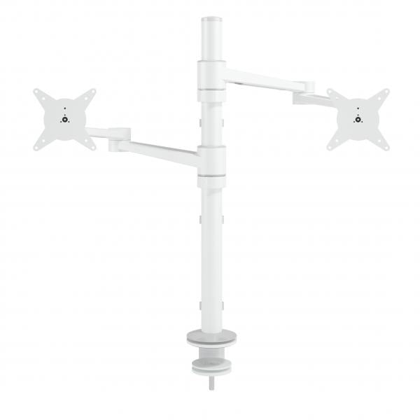 Dataflex Viewlite braccio porta monitor - scrivania 140 (Dataflex Viewlite dual monitor arm - white - desk clamp and bolt through - independent depth adjustment [5Years warranty])