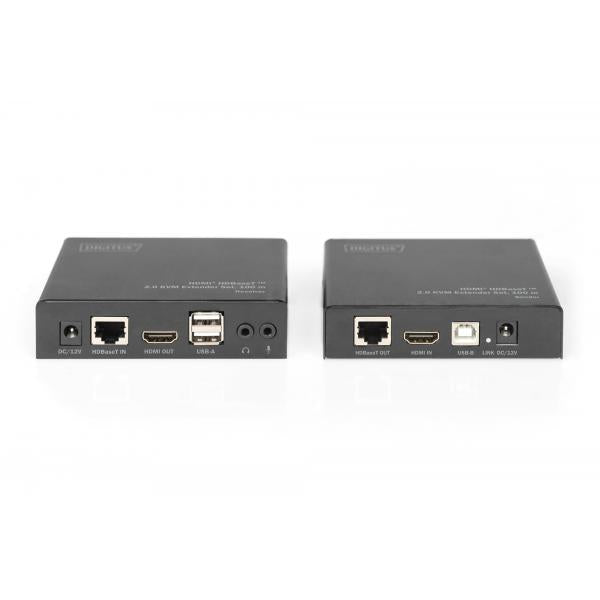 Digitus Set estensore KVM HDMI HDBaseT 2.0, 100 m, 4K (HDMI HDBASET KVM EXTENDER SET - HDBASET 2.0 4K/60HZ 6X USB)