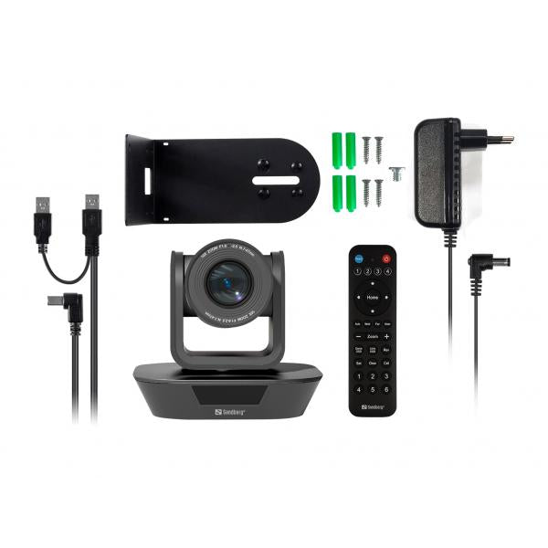 Sandberg 134-30 webcam 1920 x 1080 Pixel USB Nero (ConfCam PTZ x10 Remote 1080P - ConfCam PTZ x10 Remote 1080P, - 1920 x 1080 pixels, 1080p, 10x, 4.7 - 47 mm, USB, Black - Warranty: 60M)