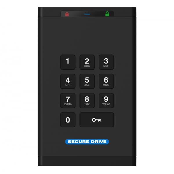 SecureData SD-KP-12-BL1000GB dispositivo di criptazione dato Esterno (SecureData SecureDrive KP [1TB] FIPS-140-2 Level 3 Validated 256-Bit Hardware Encrypted External Portable Hard Drive USB 3.0 - Unlock via On-Board Keypad)