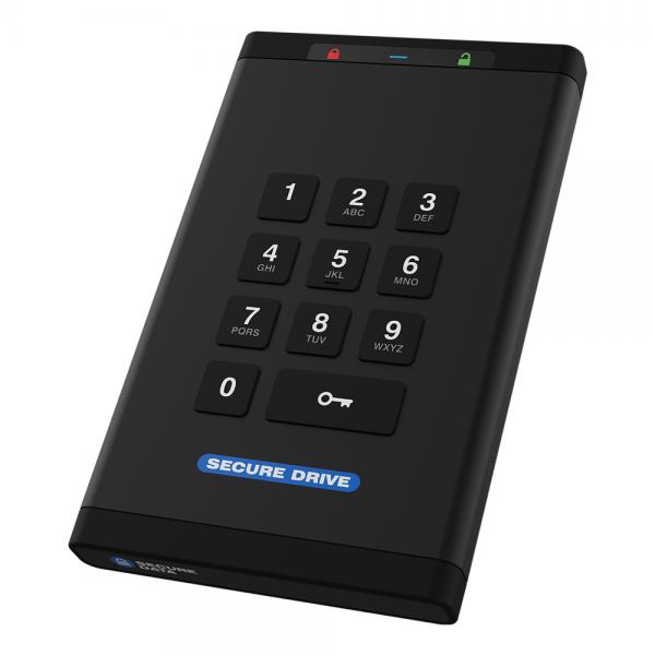 SecureData SD-KP-12-BL500GB-SSD dispositivo di criptazione dato Esterno (SecureData SecureDrive KP [500GB] FIPS-140-2 Level 3 Validated 256-Bit Hardware Encrypted External Portable SSD USB 3.0 - Unlock via On-Board Keypad)