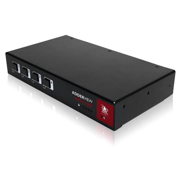 ADDER ADDERView Secure Analogue switch per keyboard-video-mouse [kvm] Nero (Secure KVM Switch with USB - VGA and Card Reader 2 Port - EAL4+ & Tempest qualified design. - Warranty: 24M)