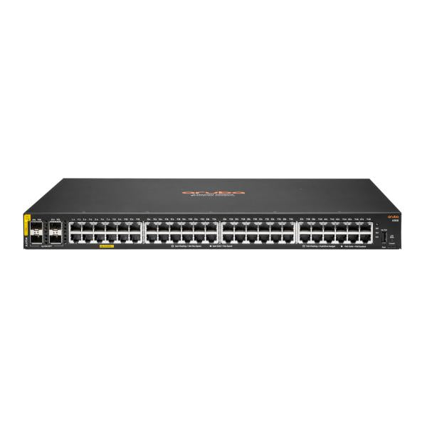 Aruba 6100 48G Class4 PoE 4SFP+ 370W Gestito L3 Gigabit Ethernet [10/100/1000] Supporto Power over Ethernet [PoE] 1U Nero (HPE Aruba 6100 48G Class4 PoE 4SFP+ 370W Switch - Switch - Managed - 48 x 10/100/1000 [PoE+] + 4 x 1 Gigabit / 10 Gigabit SFP+ ...
