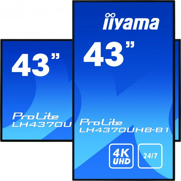 Iiyama LH4370UHB-B1 visualizzatore di messaggi Pannello piatto per segnaletica digitale 108 cm [42.5] VA 700 cd/m? 4K Ultra HD Nero Processore integrato Android 9.0 24/7 (iiyama LH4370UHB-B1 signage display Digital signage flat panel 108 cm [42.5'] V...