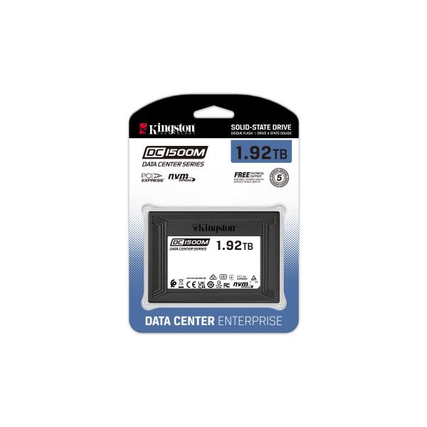 Kingston Technology DC1500M U.2 Entreprise 1,92 TB PCI Express 3.0 3D TLC NVMe (Kingston Data Center DC1500M - SSD - 1.92 TB - interno - 2.5 - U.2 PCIe 3.0 x4 [NVMe])