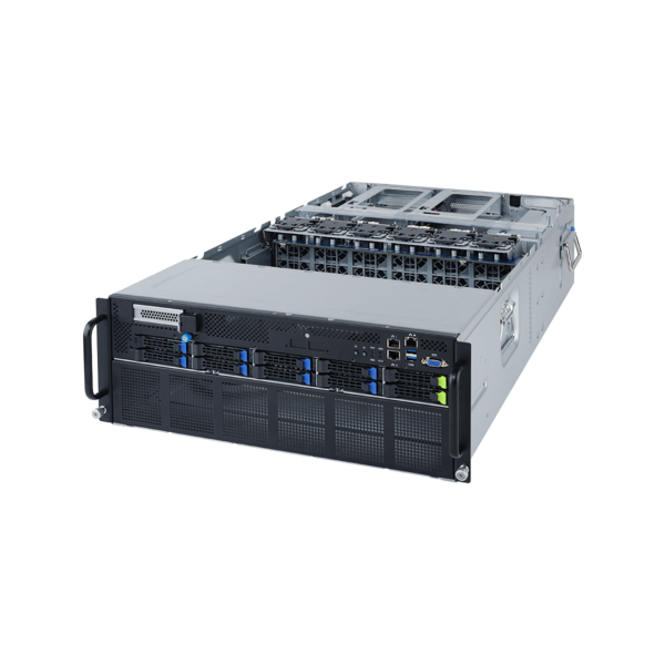 Gigabyte G482-Z54 Socket SP3 Armadio [4U] Nero (AMD BAREBONE G482-Z54 4U 2XCPU - 32XDIMM 8XHDD 8XPCIE 3X2200W 80+)